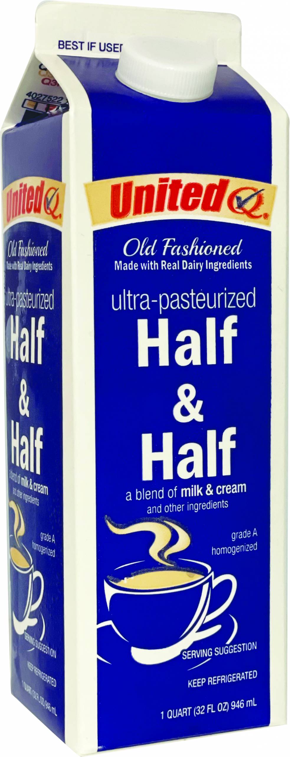 Long Life Half & Half United Dairy